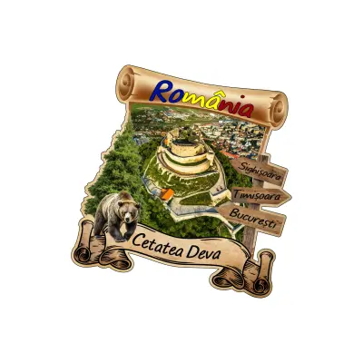 Cetatea deva, romania, magnet papirus, model mgs 209